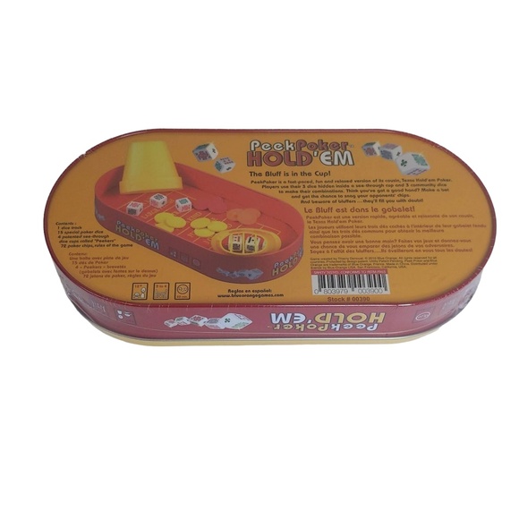 Peek Poker Hold’em Game with Travel Storage Tin/New.Sealed - Picture 4 of 4